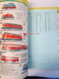 Minitrix 1973-74 takakannessa on 4 postikorttia ja erillinen hinnasto -pienoismallikuvasto