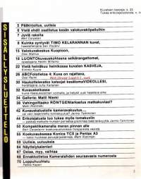 Kameralehti 8/1985.  Katso sisällysluettelo kuvista.