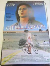 Gilbert Grape, pääosissa Johnny Depp, Julietta Lewis, ohjaus Lasse Hallström -elokuvajuliste