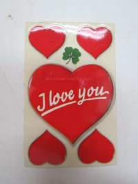 I love you, arkissa 5 kpl -tarra