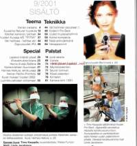 Kameralehti 9/2001.  Katso sisällysluettelo kuvista.
