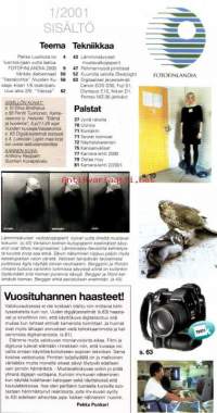 Kameralehti 1/2001.  Katso sisällysluettelo kuvista.