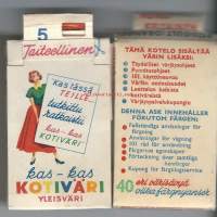 Kas-Kas kotiväri yleisväri nr 5 punakeltainen,     tuote-etiketti  täysi tuotepakkaus