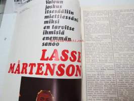 Kauneus ja terveys 1970 nr 7, sis.mm. seur. artikkelit / kuvat / mainokset; Kansikuva Lasse Mårtenson, Hypnoosi ei ole ihmelääke, Fazer Ranskalaisia pastilleja,