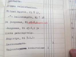 Tuomioluettelo (rangaistukset), tehty L:n ja J:n pitäjien käräjäkunnan lakimääräisillä syyskäräjillä vuonna 1930 mm. Lauri Kirsta - Kuoleman tuottanut