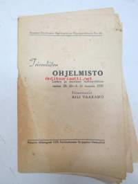 Toivonliiton ohjelmisto Lasten ja nuorison raittiusviikkoa varten 29.10 - 5.11 vuonna 1939