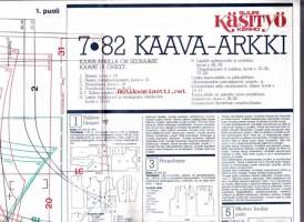 Suuri Käsityökerho 7/1982.  Kaava-arkki arkki mukana