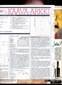 Suuri Käsityökerho 8/1983.  Kaava-arkki arkki mukana