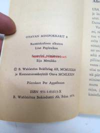 Rollareista Pressaan - Popidolit esittäytyvät (Otavan minipokkarit nr 8), lista artisteista ja yhtyeistä näkyy kohteen kuvissa