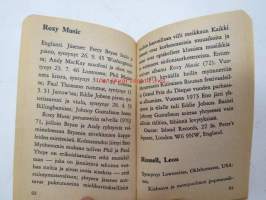 Rollareista Pressaan - Popidolit esittäytyvät (Otavan minipokkarit nr 8), lista artisteista ja yhtyeistä näkyy kohteen kuvissa