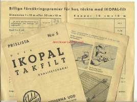 Ikopal prislista nr 5 v 1939