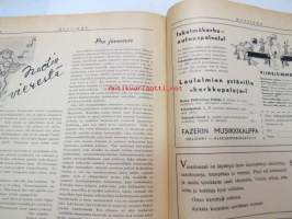 Muusikko - Suomen Muusikkojen Liiton lehti, 1949 nr 7, sis. mm.; L. Lindell - Fagotin suuhin, Louis Armstrong Suomessa, Turistimuusikko kuvaa Italian kesää -