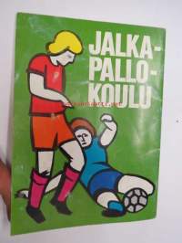 Jalkapallokoulu (Panda suklaatehdas 1974) -keräilykuville tarkoitettu kirja, kaikki sivut näkyvät kohteen kuvissa