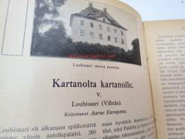 Otava - Kuvallinen kuukauslehti 1915 -sidottu vuosikerta, sisältää runsaasti mielenkiintoisia artikkeleita eri aihepiireistä, painokuvia, kannet sidottu tässä