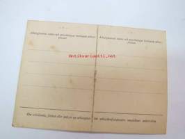 Anmälningsbok för arbetskraft, Ida Lindström, Houtskär, Storpensar, 19.1.1943 -työvoiman ilmoittautumiskirja