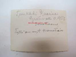 Tuulikki Kaarina Grönvall v. 1937 -valokuva