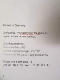 Mercedes-Benz Auton alustan mittaus Kuorma-autot - Ohjevihkonen huoltoa varten