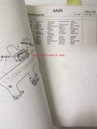 Sisu Spare Parts, varaosakirja BK-160 D TuKL - katso kuvista moottorien mallien merkinnät