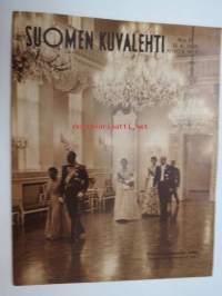 Suomen Kuvalehti 1958 nr 25, ilmestynyt 21.6.1958, sis. mm. seur. artikkelit / kuvat / mainokset; Kansikuva Tanskalais-suomalaista juhlaa - kuningasvierailu,