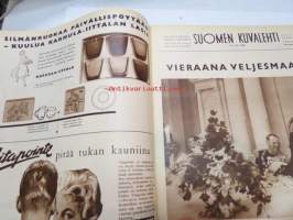 Suomen Kuvalehti 1958 nr 25, ilmestynyt 21.6.1958, sis. mm. seur. artikkelit / kuvat / mainokset; Kansikuva Tanskalais-suomalaista juhlaa - kuningasvierailu,