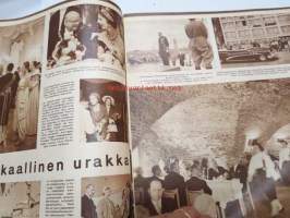 Suomen Kuvalehti 1958 nr 25, ilmestynyt 21.6.1958, sis. mm. seur. artikkelit / kuvat / mainokset; Kansikuva Tanskalais-suomalaista juhlaa - kuningasvierailu,