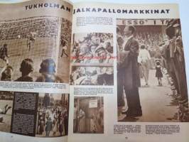 Suomen Kuvalehti 1958 nr 25, ilmestynyt 21.6.1958, sis. mm. seur. artikkelit / kuvat / mainokset; Kansikuva Tanskalais-suomalaista juhlaa - kuningasvierailu,