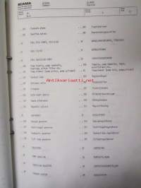 Scania reservdelskatalog nr 211 Buschassier BR111MV - Varaosaluettelo nr 211 Linja-auton alusta BR 111MV