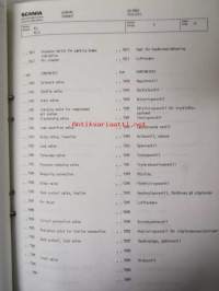 Scania reservdelskatalog nr 211 Buschassier BR111MV - Varaosaluettelo nr 211 Linja-auton alusta BR 111MV