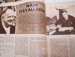 Suomen Kuvalehti 1958 nr 32, ilmestynyt 9.8.1958, sis. mm. seur. artikkelit / kuvat / mainokset; Kansikuva Kalevan kisat, Sanosan, North State, Aarre-arpajaiset,