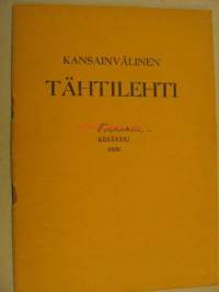 Kansainvälinen tähtilehti toukokuu-kesäkuu 1930