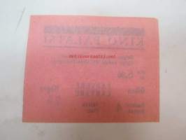 Kino-Palatsi -elokuvateatterin pääsylippu 1940-luvulta