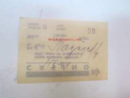Casino 7.1.1944 -elokuvateatterin pääsylippu