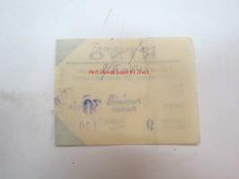Kino (Tampere) 17.6.1944 -elokuvateatterin pääsylippu