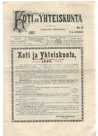 Koti ja yhteiskunta 1907 nr 12 Joulunumero