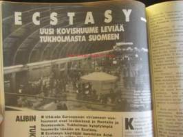 Alibi 1991 nr 8, sis. mm. artikkelit / kuvat / mainokset;  Kiuruvedellä Isä ampui haulikolla vaimonsa ja tyttärensä, Psyykelääkkeitä käyttänyt Unto