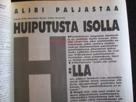 Alibi 1991 nr 8, sis. mm. artikkelit / kuvat / mainokset;  Kiuruvedellä Isä ampui haulikolla vaimonsa ja tyttärensä, Psyykelääkkeitä käyttänyt Unto