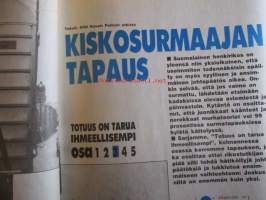 Alibi 1991 nr 8, sis. mm. artikkelit / kuvat / mainokset;  Kiuruvedellä Isä ampui haulikolla vaimonsa ja tyttärensä, Psyykelääkkeitä käyttänyt Unto