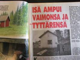 Alibi 1991 nr 8, sis. mm. artikkelit / kuvat / mainokset;  Kiuruvedellä Isä ampui haulikolla vaimonsa ja tyttärensä, Psyykelääkkeitä käyttänyt Unto