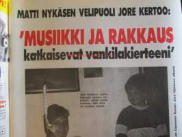 Alibi 1991 nr 9, sis. mm. artikkelit / kuvat / mainokset;  Matti Nykäsen velipuoli Jorma kertoo - Musiikki ja rakkaus katkaisevat vankilakierteeni, Valkeakosken