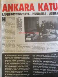 Alibi 1991 nr 11, sis. mm. artikkelit / kuvat / mainokset; Helsinginkatu ankara katu lapsiprostituutiota ja huumeita ja aseita, Kiuruveden Keijo Laaksorinne