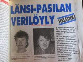 Alibi 1992 nr 7, sis. mm. artikkelit / kuvat / mainokset; Tampereella vauva jäteautossa - missä on tappaja, Veljekset Veli-Pekka Heiskanen ja Ari Heiskanen