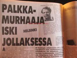 Alibi 1992 nr 8, sis. mm. artikkelit / kuvat / mainokset; Kyllikki Saaren surmaaja salattiin vuosikymmenet surmaajan suku tiesi totuuden alusta asti, Poltettava
