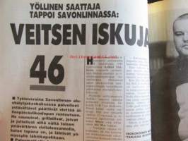 Alibi 1992 nr 8, sis. mm. artikkelit / kuvat / mainokset; Kyllikki Saaren surmaaja salattiin vuosikymmenet surmaajan suku tiesi totuuden alusta asti, Poltettava