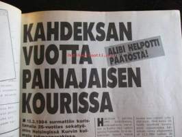 Alibi 1992 nr 8, sis. mm. artikkelit / kuvat / mainokset; Kyllikki Saaren surmaaja salattiin vuosikymmenet surmaajan suku tiesi totuuden alusta asti, Poltettava