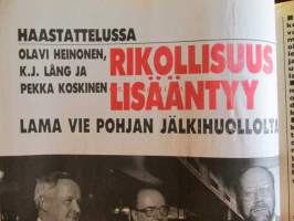 Alibi 1992 nr 9, sis. mm. artikkelit / kuvat / mainokset; "Olavi Heinonen K.J. LÅng Pekka Koskinen" - rikollisuus lisääntyy, Pekka Soutolahti murhamies ja