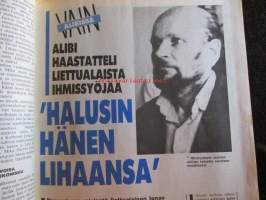 Alibi 1992 nr 9, sis. mm. artikkelit / kuvat / mainokset; "Olavi Heinonen K.J. LÅng Pekka Koskinen" - rikollisuus lisääntyy, Pekka Soutolahti murhamies ja
