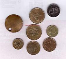 Poletteja 8 kpl: Shell, KF, Bally, AB Ekenbergs Varv, Pietarin metro, Ace, Hobby Clean