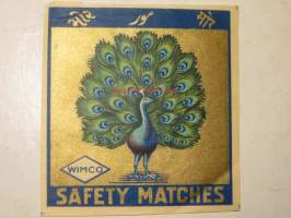 Wimco - safety matches-tulitikkuetiketti