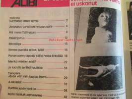 Alibi 1993 nr 3, sis. mm. artikkelit / kuvat / mainokset;  Ellei ole iha pakko - älä mene Tallinnaan, Punavuoren tappaja väijyi myös Pekka Erkkilä, Turun