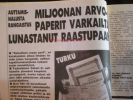 Alibi 1993 nr 1, sis. mm. artikkelit / kuvat / mainokset;   Helsingin haamukuristaja iski jälleen Hilkka Tolppanen, Liikemies Danhammer onkin "Hullu Juvonen",